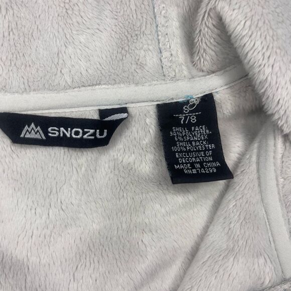 Snozu Ice blue Full-Zip Hooded Jacket Small 7/8 - Picture 3 of 5